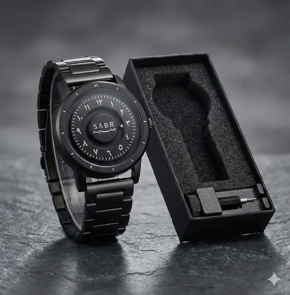 sabr_watch_magnetic_arabic_numeral_dial_timepiece_for_men.webp