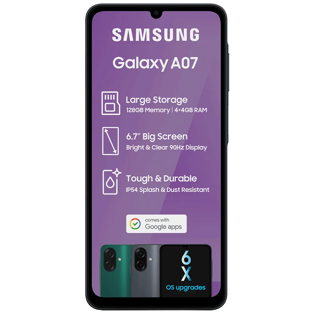 SAMSUNG GALAXY A07 (4/128GB, BLACK)