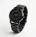 Sabr Arabic Numeral Watch for Men Magnetic Bead Pointer Scale Personalized Black Stainless Steel Men's Quartz Watch